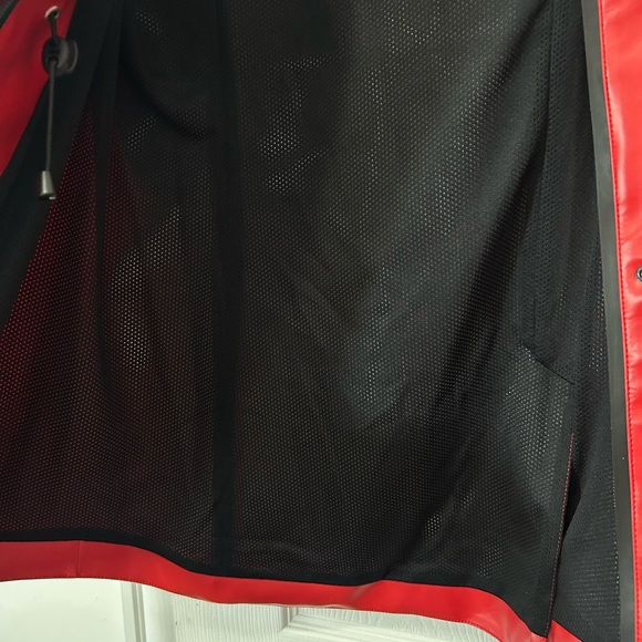 Hairbrella red women Rain Jacket, Waterproof, Satin-Lined Hood,size L - Picture 14 of 14